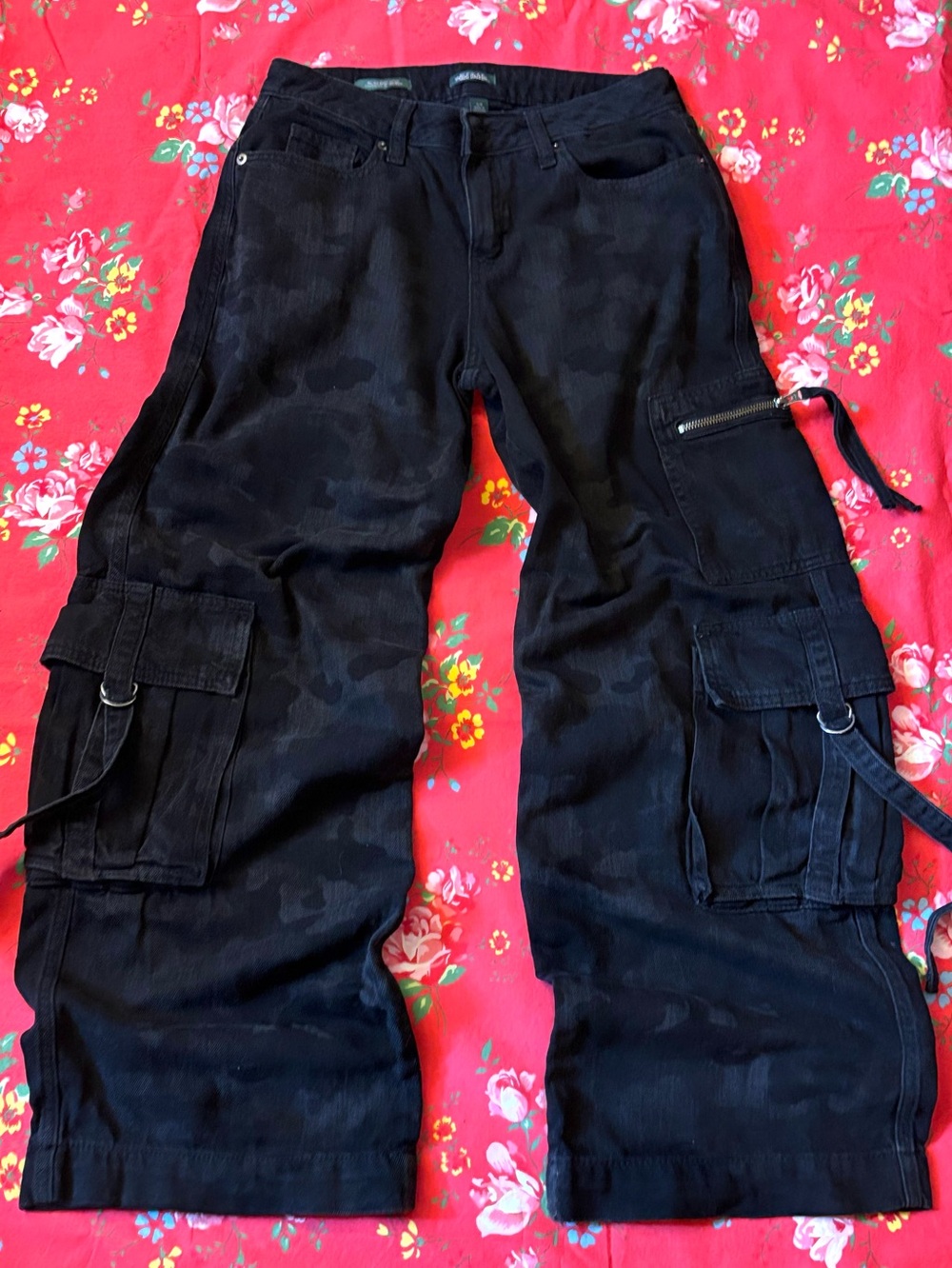 Black Camo Baggy Jeans